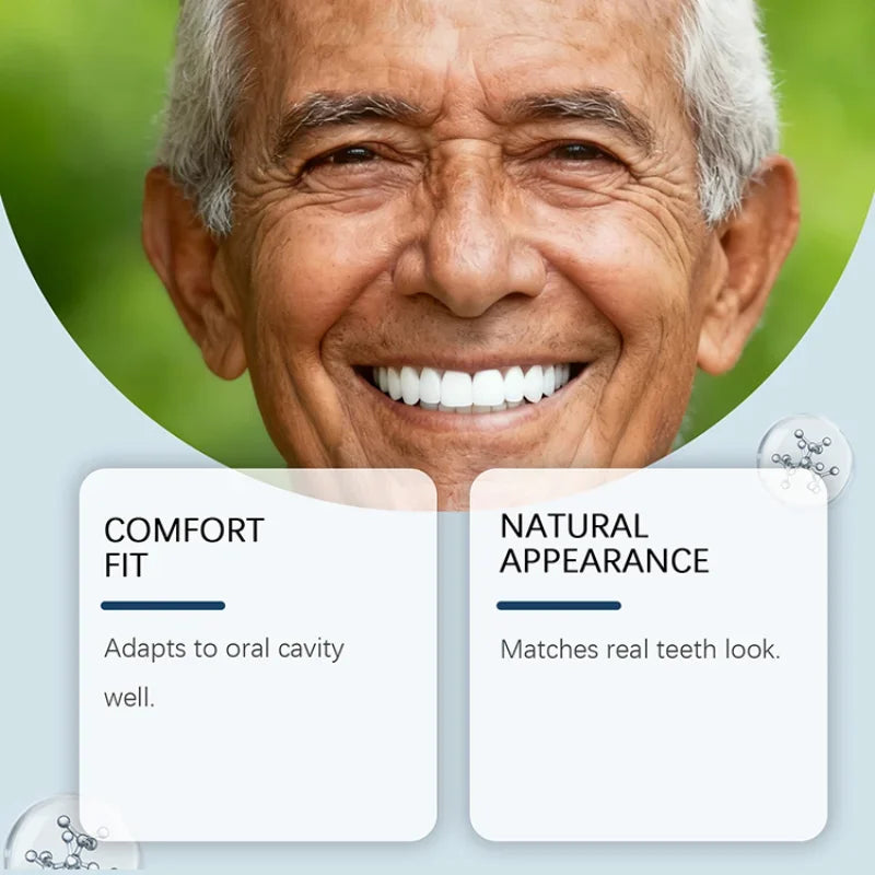 Comfortable Full Set Natural Look Dentures for Instant Confident Smile