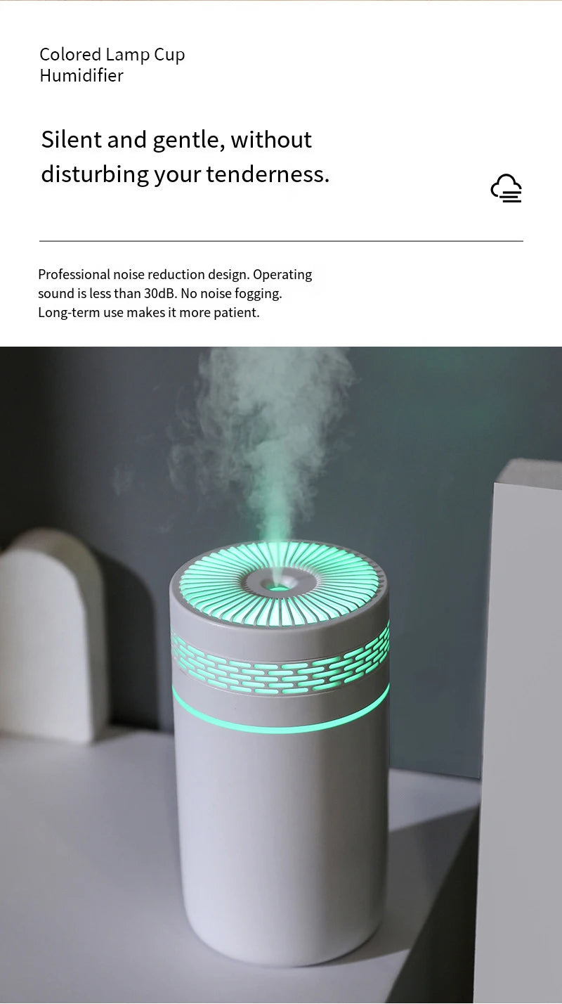 Portable Mini LED Car and Desk Humidifier