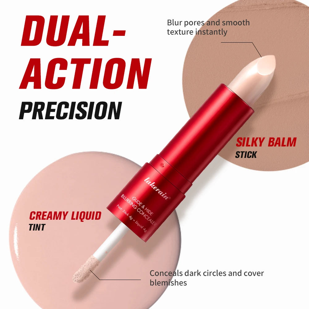 2-in-1 Liquid and Stick Blurring Concealer for Full Face Coverage