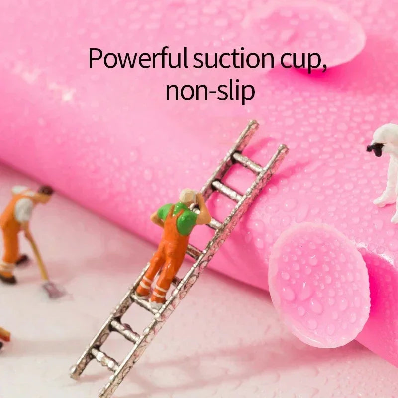Non-Slip Silicone Shower Foot Scrubber and Massage Mat - 3