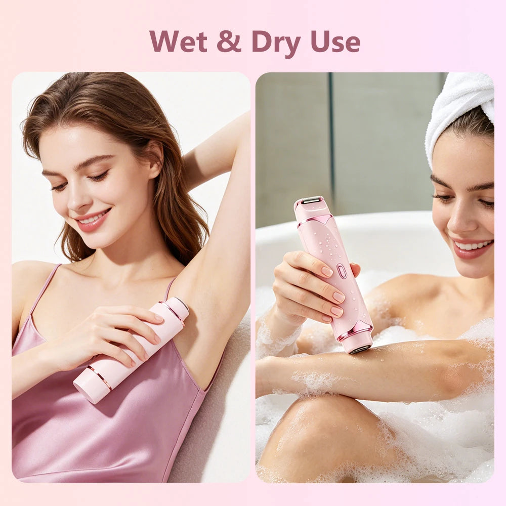 2-in-1 Painless Electric Shaver and Bikini Trimmer for Women