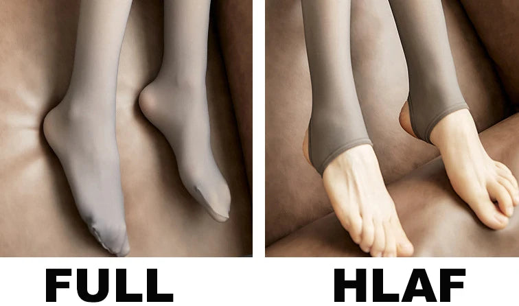 Fleece Lined Sheer Thermal Tights for Women