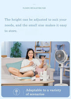 Rechargeable Portable Air Circulation Floor Fan