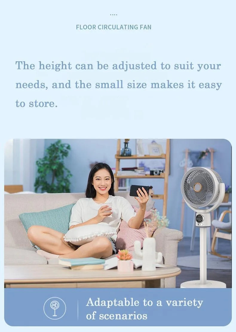 Rechargeable Portable Air Circulation Floor Fan