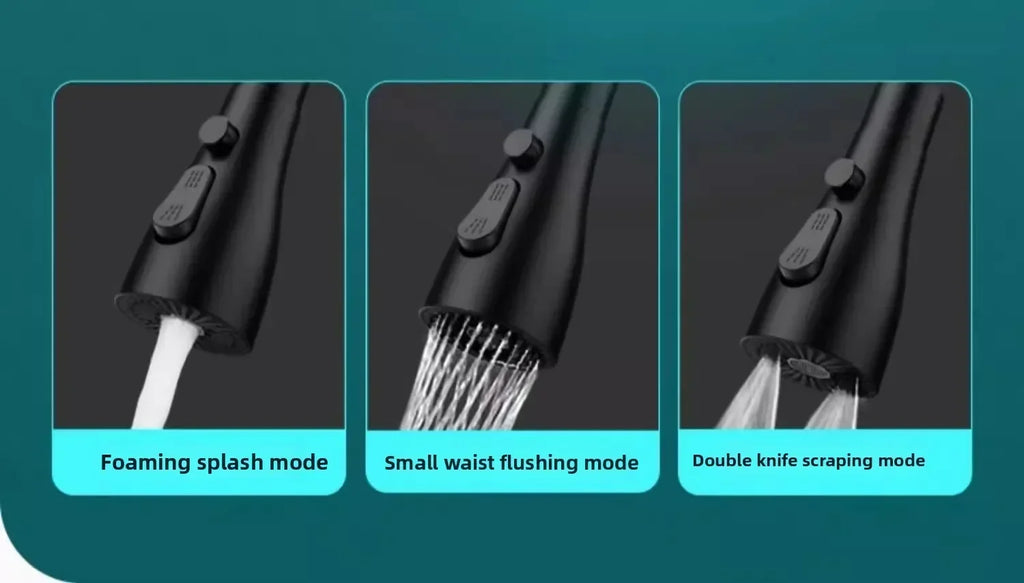 3-Mode Adjustable Kitchen Faucet Sprayer Head