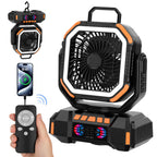 Portable Camping Fan with 40000mAh Power Bank & LED Light