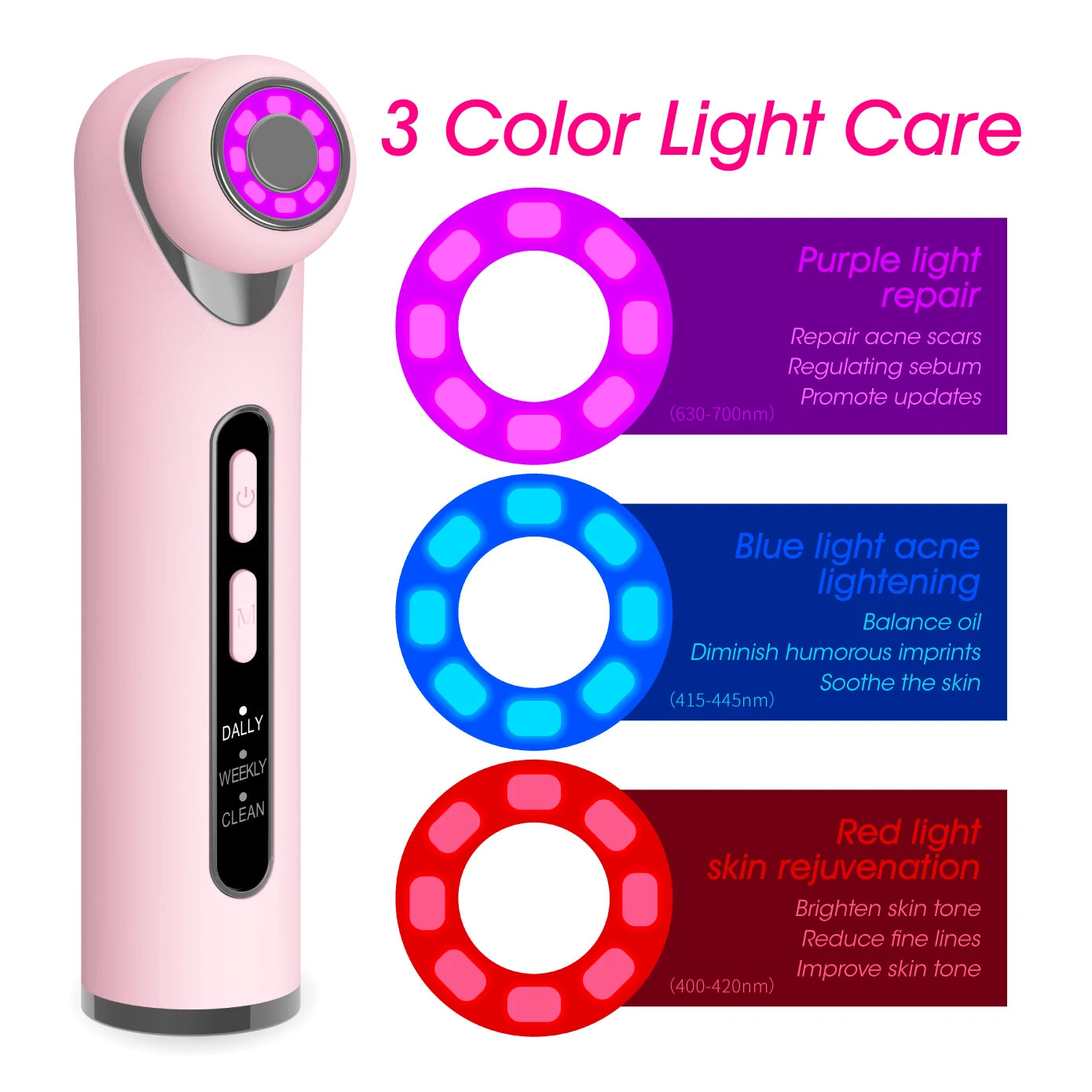 3-in-1 LED Photon Eye Lifting and Anti-Wrinkle Massager - 3