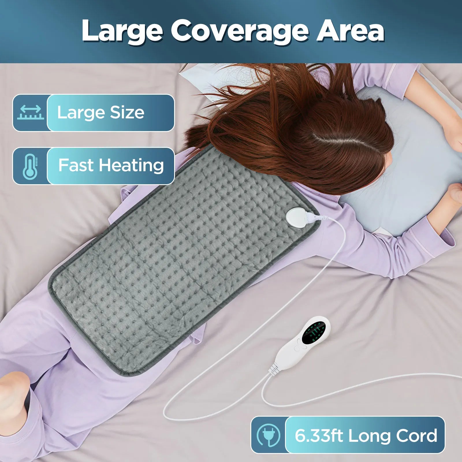 Electric Heating Pad for Back and Body Pain Relief - 4