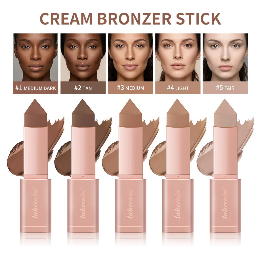 Cream Bronzer and Contouring Stick for Sculpted Face - 1