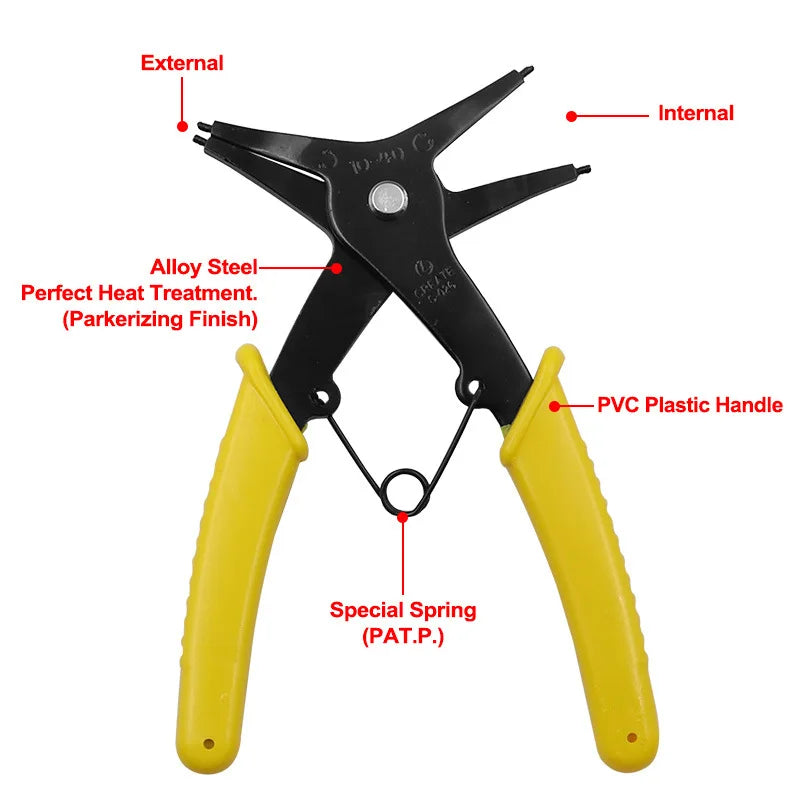 2-in-1 Dual Purpose Circlip Pliers for Automotive Repair