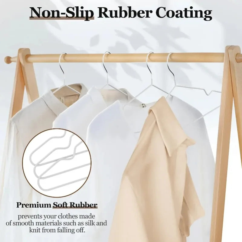 Heavy-Duty Non-Slip Metal Clothes Hangers for Closet Organization - 6