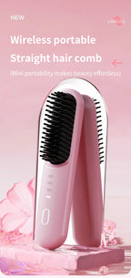 Fast-Heating Cordless Ionic Hair Straightener Brush