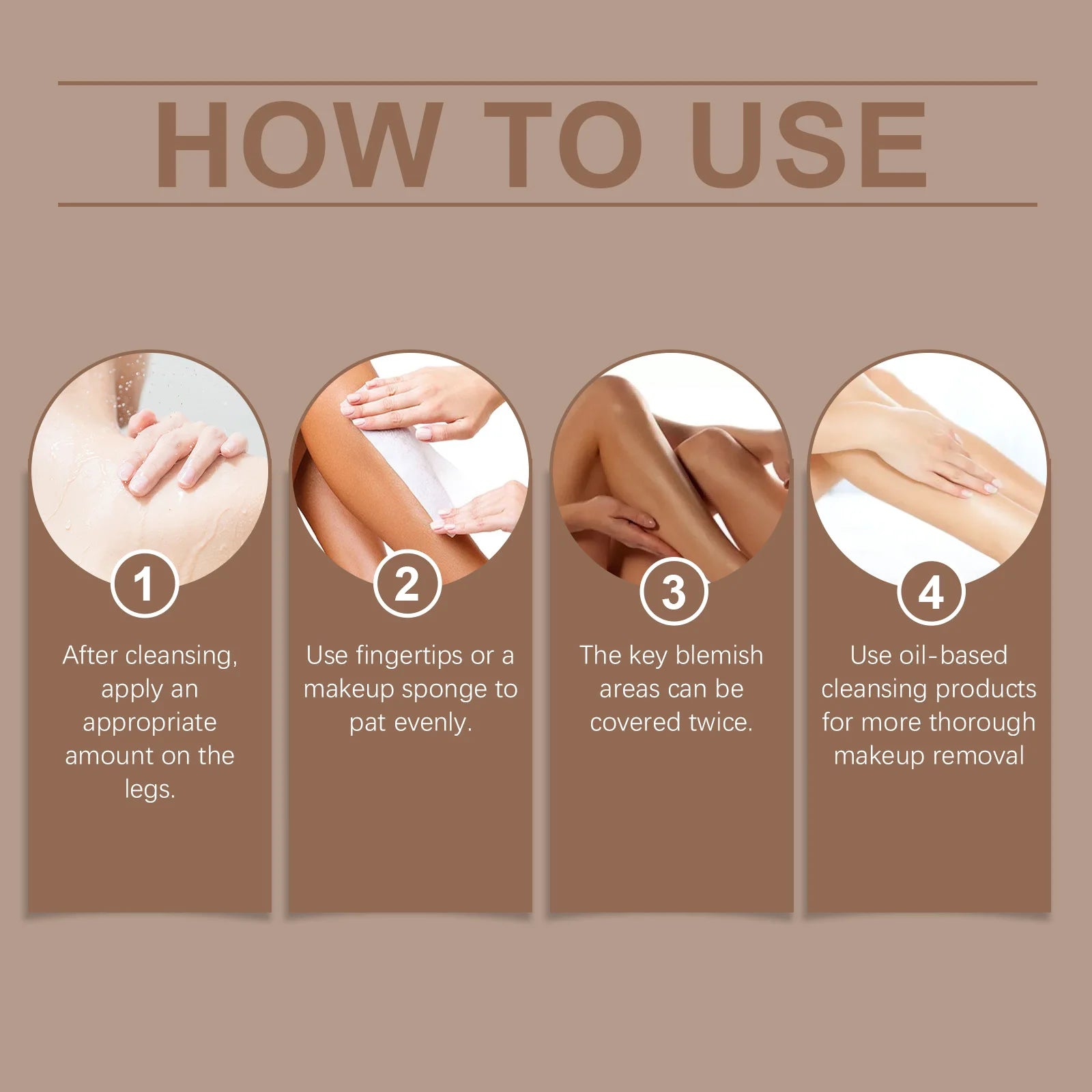 Waterproof Leg Makeup Concealer and Instant Bronzer Cream - 13