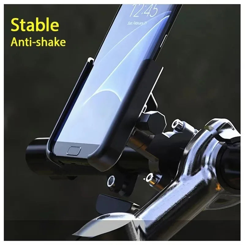 Adjustable Aluminum Motorcycle and Bike Phone Holder - 2