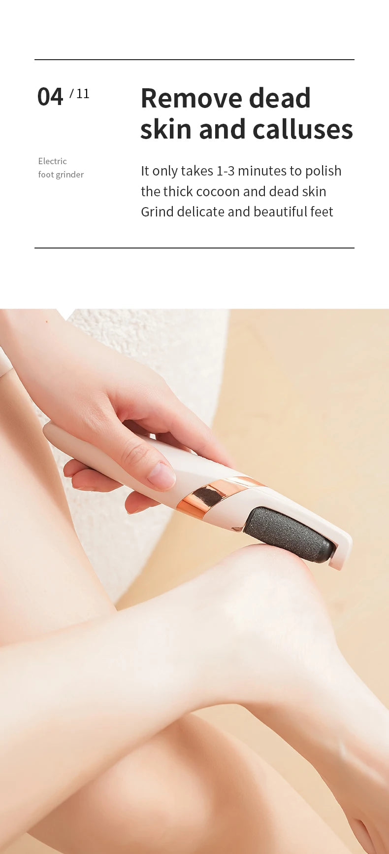 Electric Rechargeable Foot Callus Remover for Pedicure