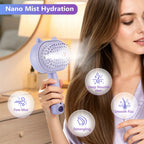 Electric Mist Spray Massage Comb for Hydrating and Detangling Hair