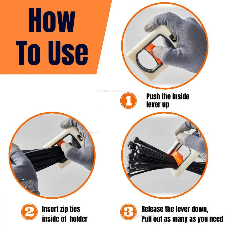 Portable Glow-in-the-Dark Cable Tie Organizer Tool