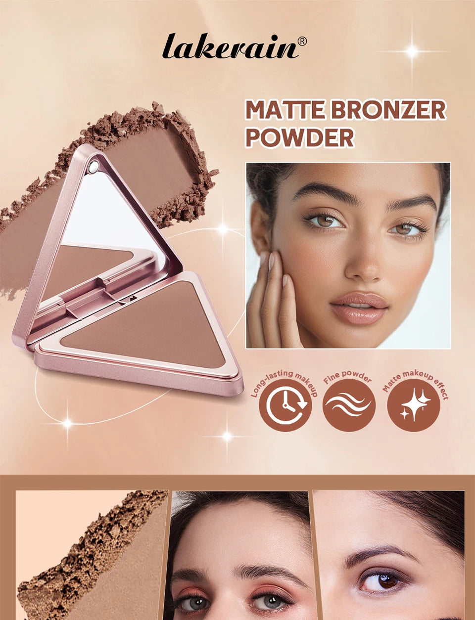 Matte Bronzer Powder for Long-Lasting Smooth Face Makeup - 7