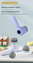 Electric Rotary Cleaning Brush for Kitchen and Bathroom