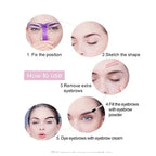 8-Piece Eyebrow Shaping Stencil Kit for Perfect Brows
