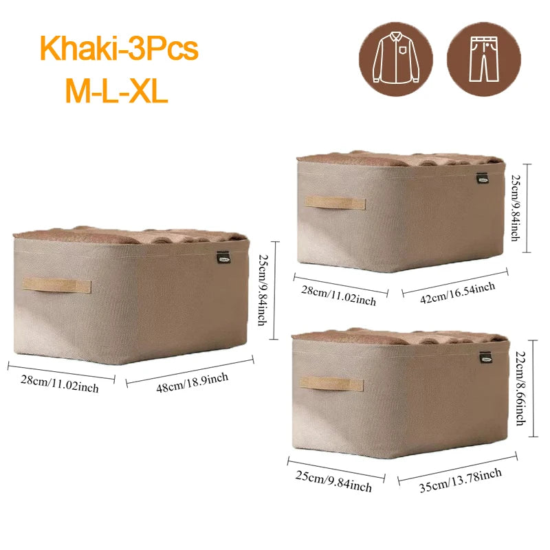 Foldable Fabric Clothing and Closet Organizer Storage Box - 14