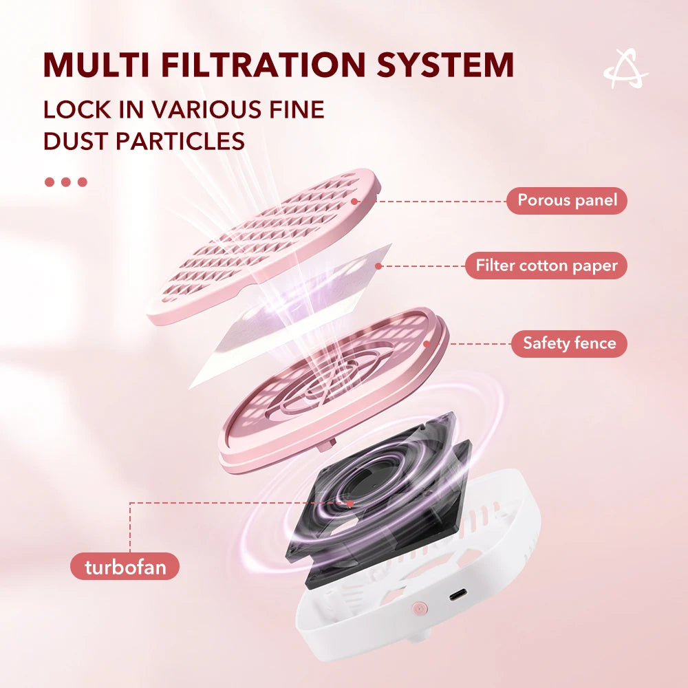 Compact Brushless Nail Dust Collector for Manicures