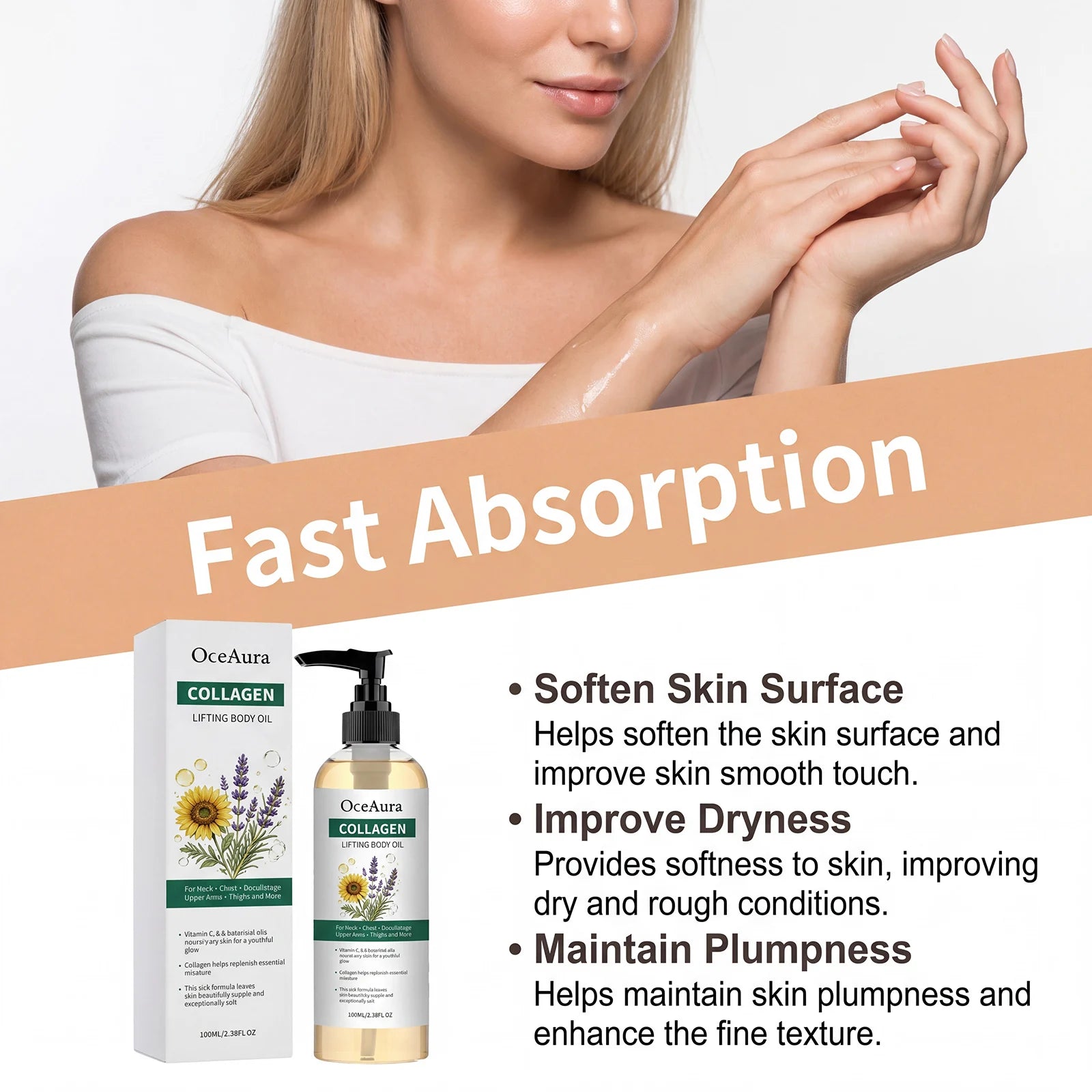 Collagen Nourishing Body Oil for Smooth Skin - 8
