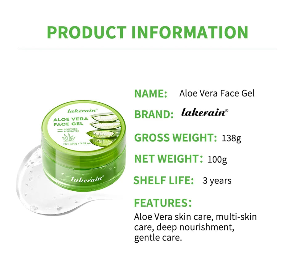 Soothing Aloe Vera Moisturizing Gel for Face and Skin - 17