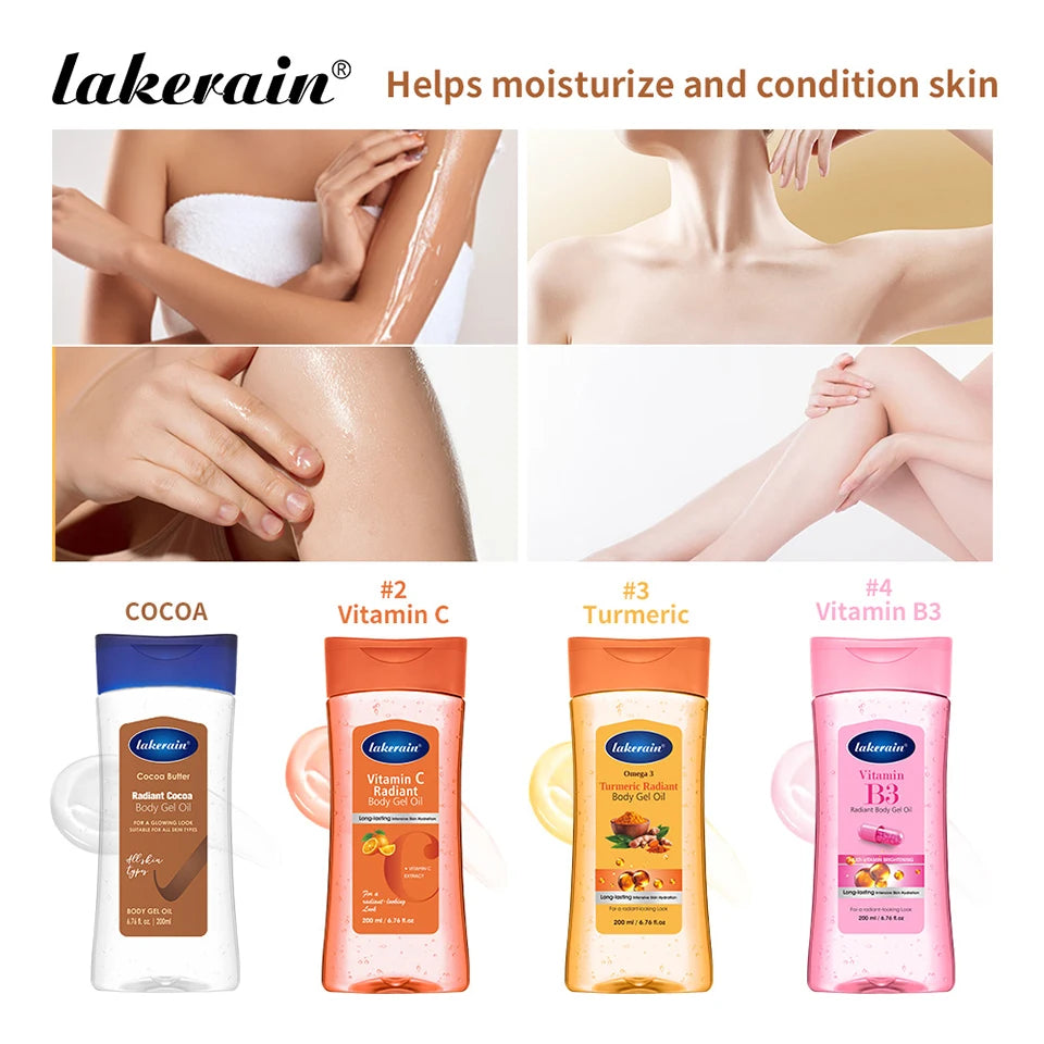 Radiant Glow Moisturizing Body Gel Oil for Dry Skin