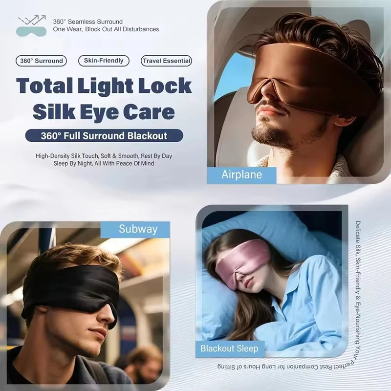 Silk Sleep Mask for Total Blackout and Rest