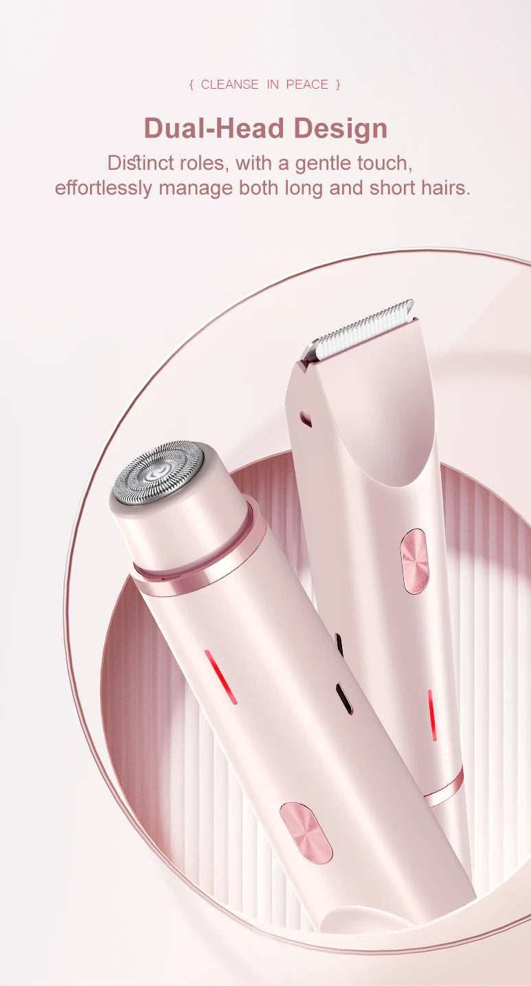 2-in-1 Waterproof Electric Shaver for Face and Body