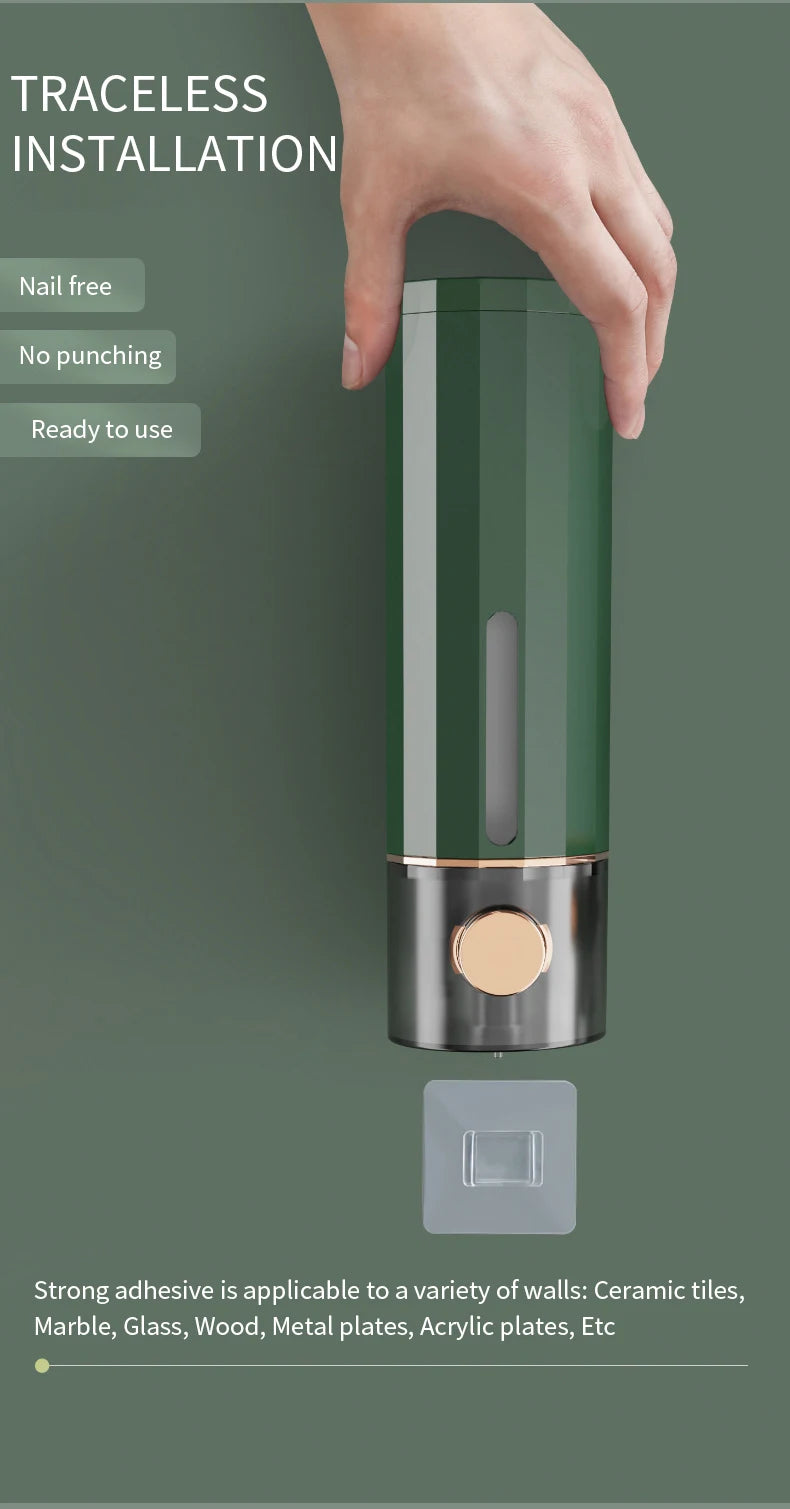 Wall-Mounted Manual Soap Dispenser for Bathroom - 14