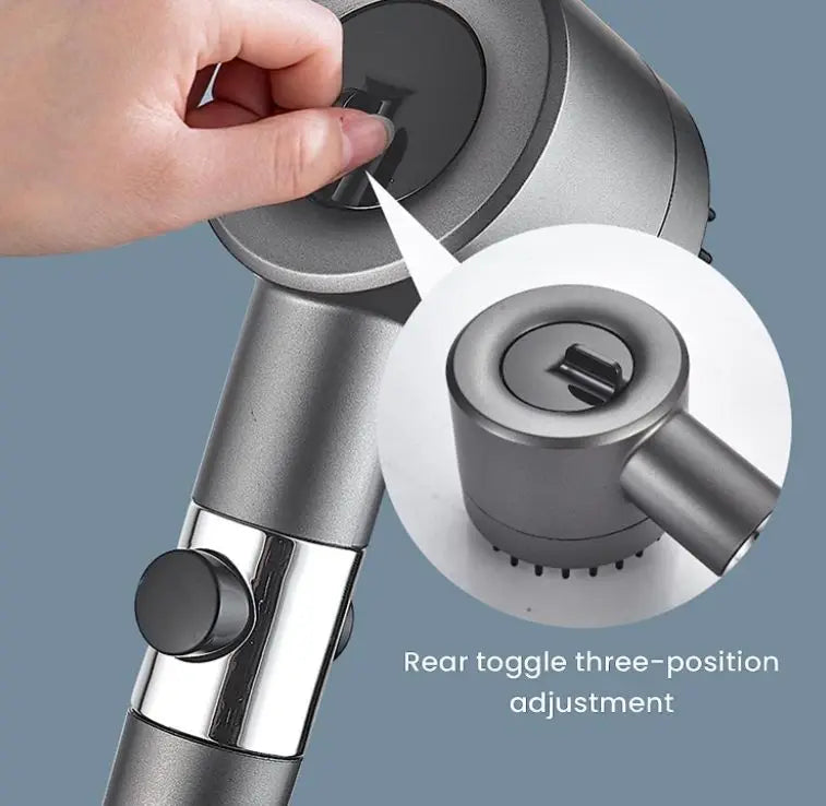 High-Pressure Adjustable Massage Shower Head with Filter - 6