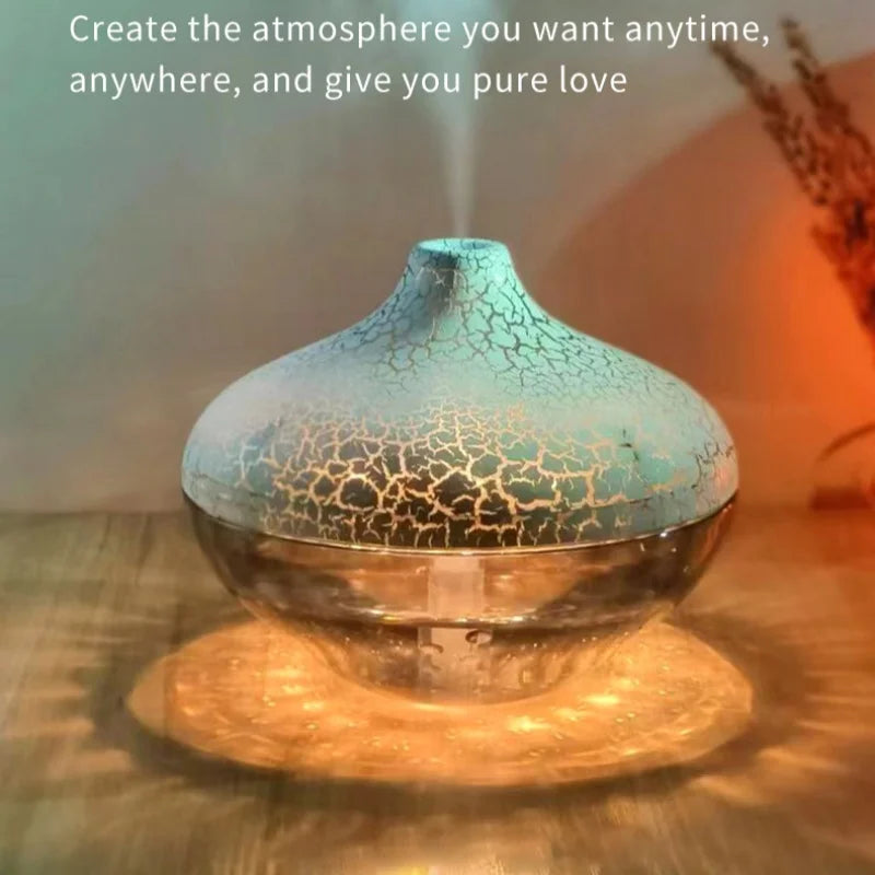 Crystal Crack LED Desktop Humidifier for Home and Bedroom