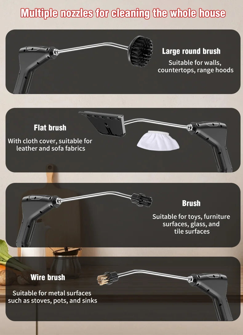 High-Pressure Handheld Steam Cleaner for Deep Home Cleaning - 13