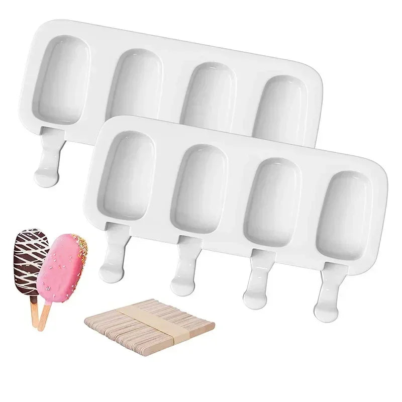 Silicone Ice Cream and Popsicle Maker Mold Tray