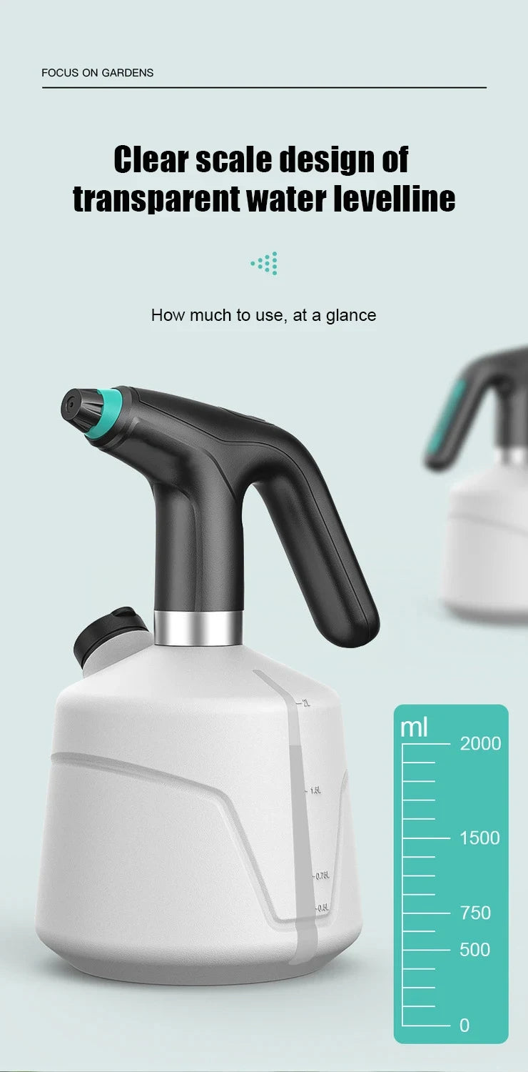 2L Electric Automatic Watering Can for Gardening