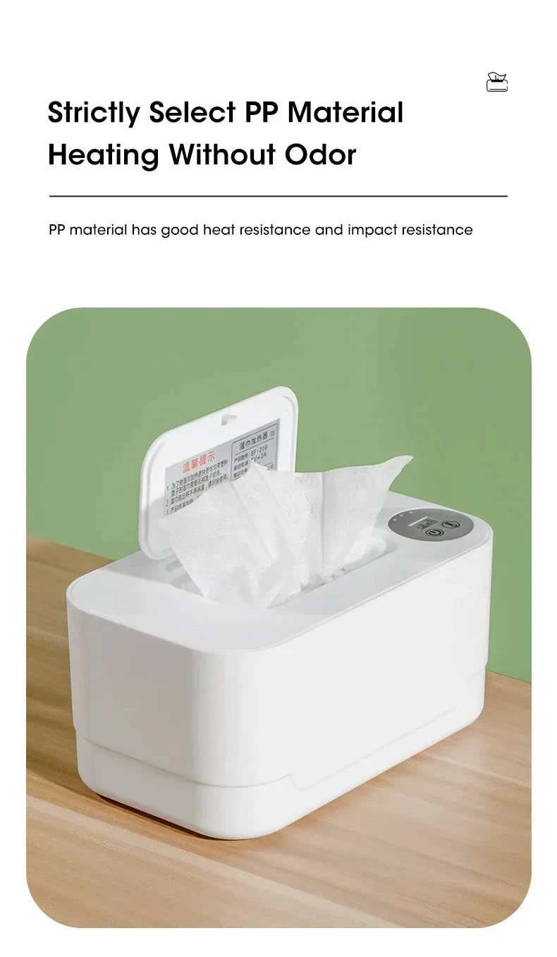 Portable Baby Wipe Warmer with LED Temperature Display