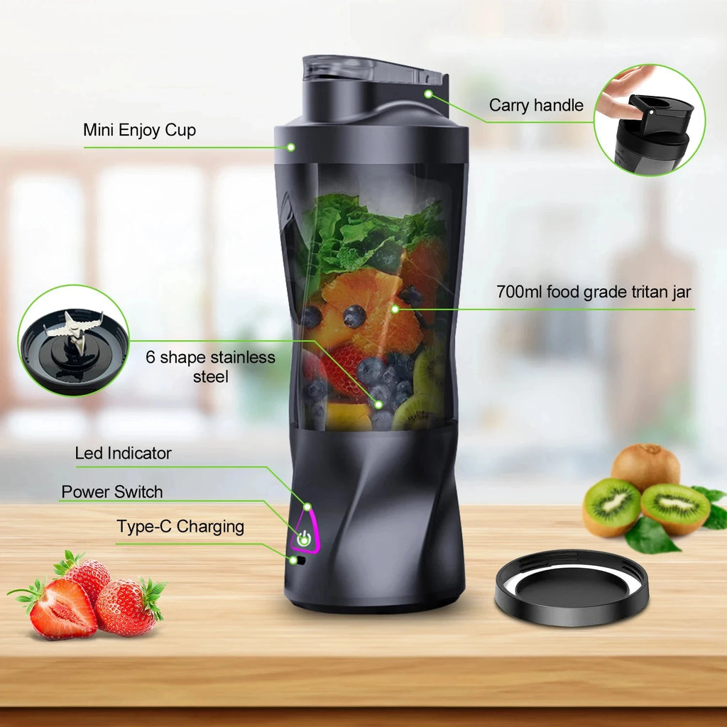 Portable USB Rechargeable Personal Smoothie Blender