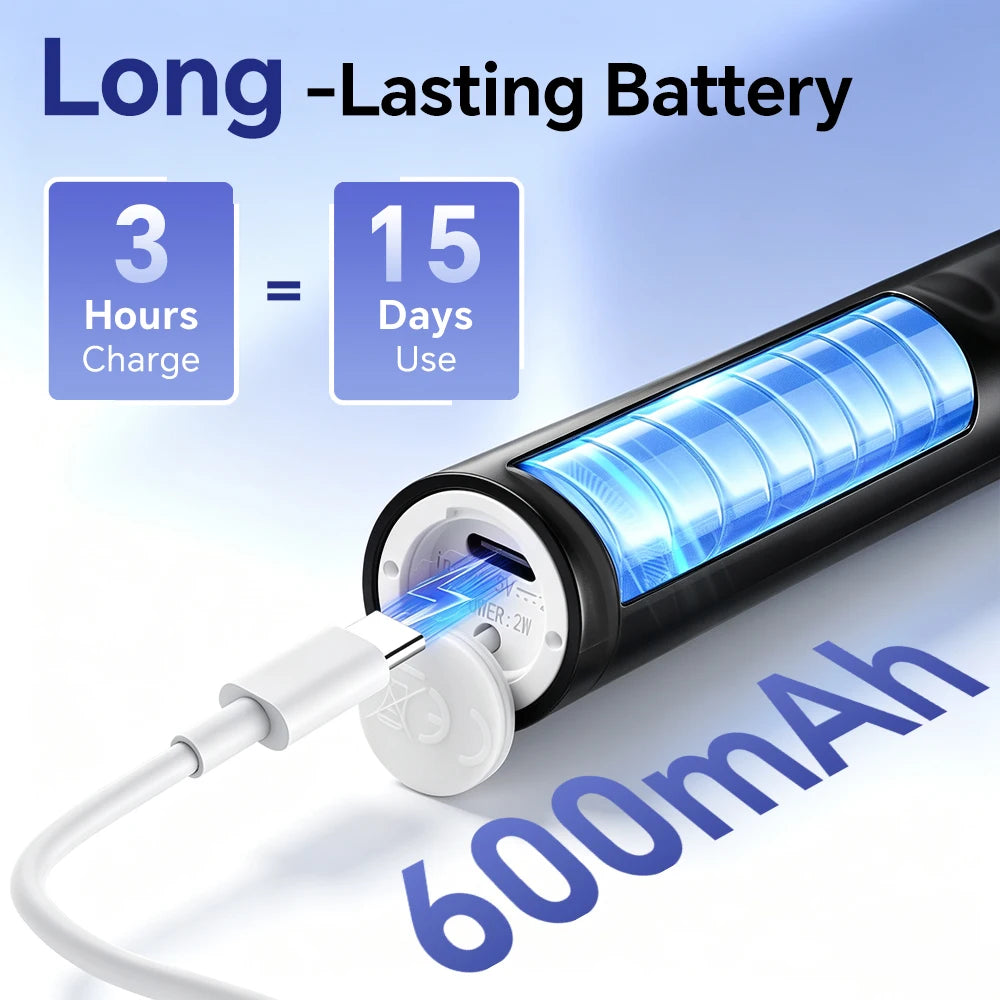 Rechargeable Electric Toothbrush with 5 Modes and 4 Brush Heads - 10