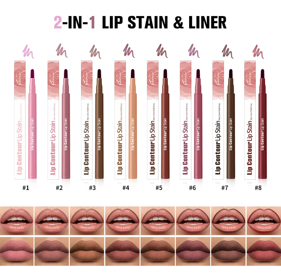 Waterproof Ballpoint Felt Tip Lip Liner Stain