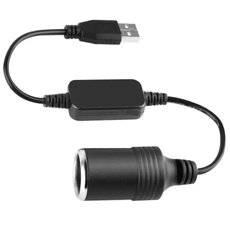 USB to 12V Car Cigarette Lighter Socket Adapter - 2