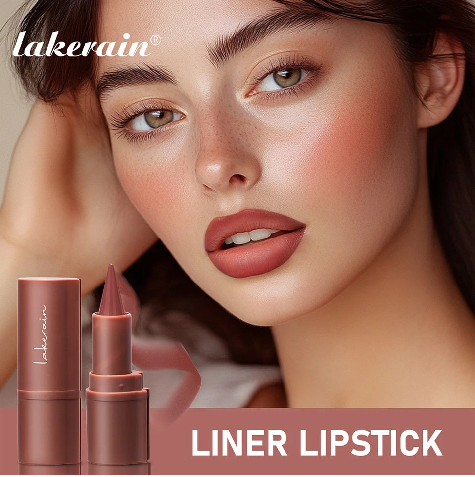 2-in-1 Waterproof Matte Lip Liner and Lipstick Crayon