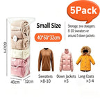 Pump-Free Vacuum Compression Storage Bags for Bedding and Clothes
