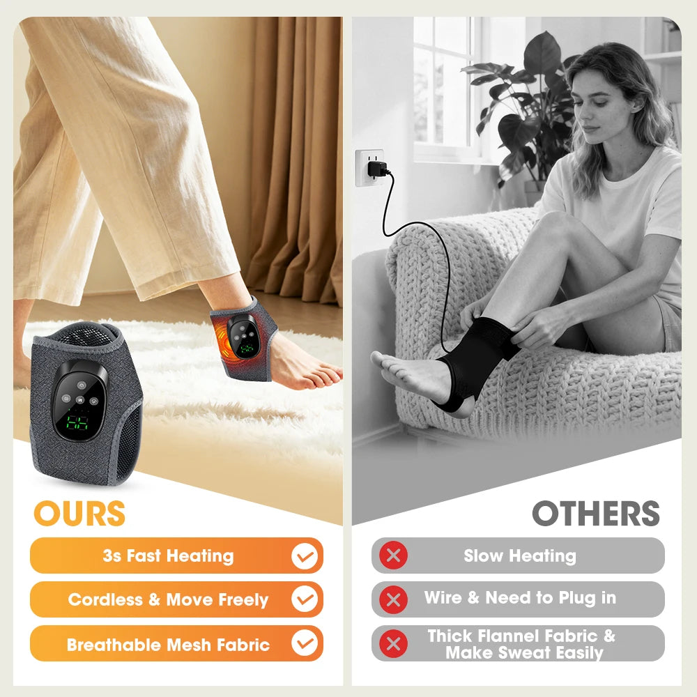 Heated Ankle Massager with Vibration Therapy