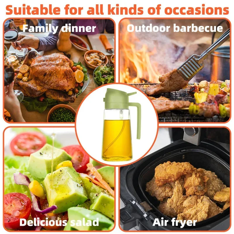 2-in-1 Dual Function Oil Spray and Pour Dispenser - 6