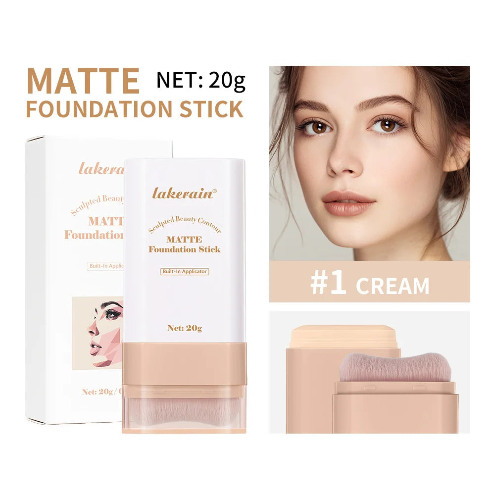 Matte Foundation Stick with Built-in Blending Brush - 22