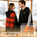 Wearable USB Graphene Heated Hooded Shawl