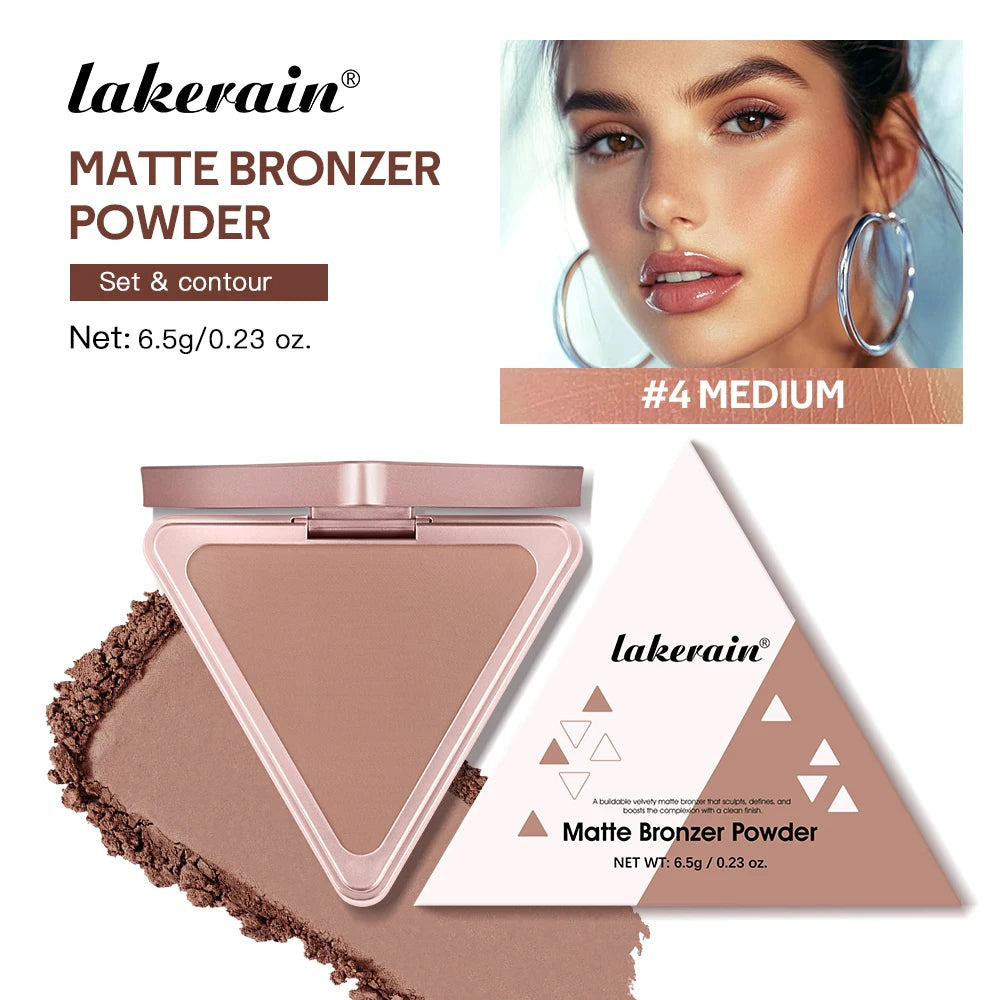 Matte Bronzer Powder for Face Contouring