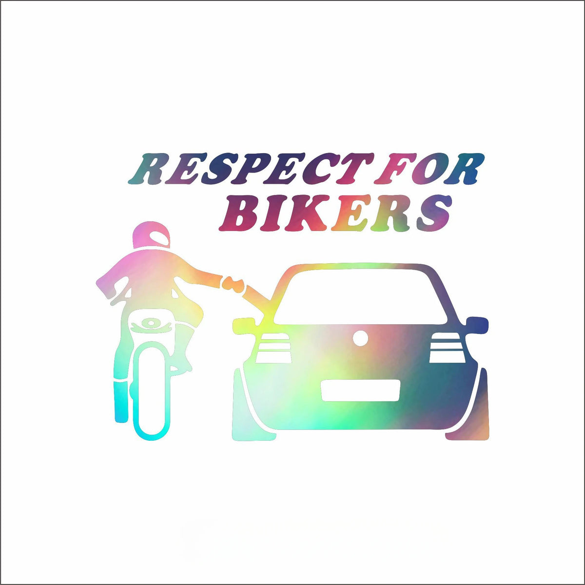 Respect for Bikers Car Window Decal